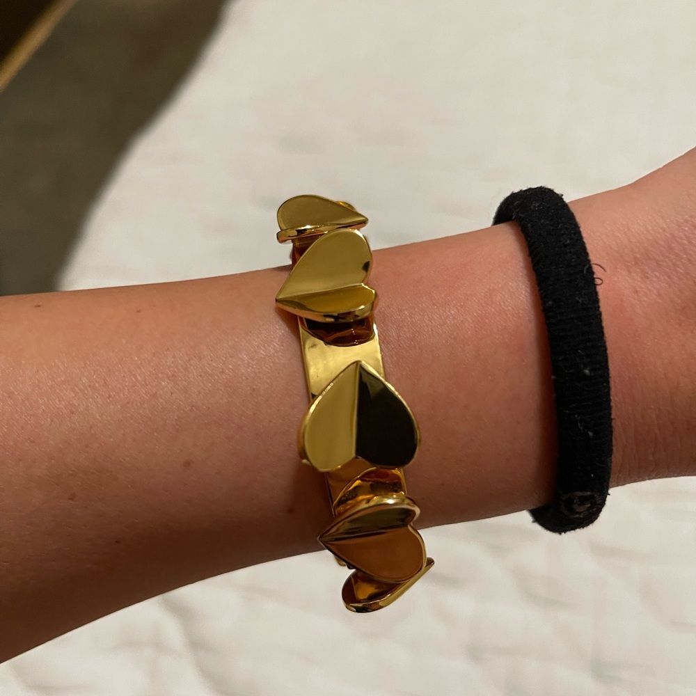 C. WONDER Hearts Aflutter Cuff Bracelet in Gold